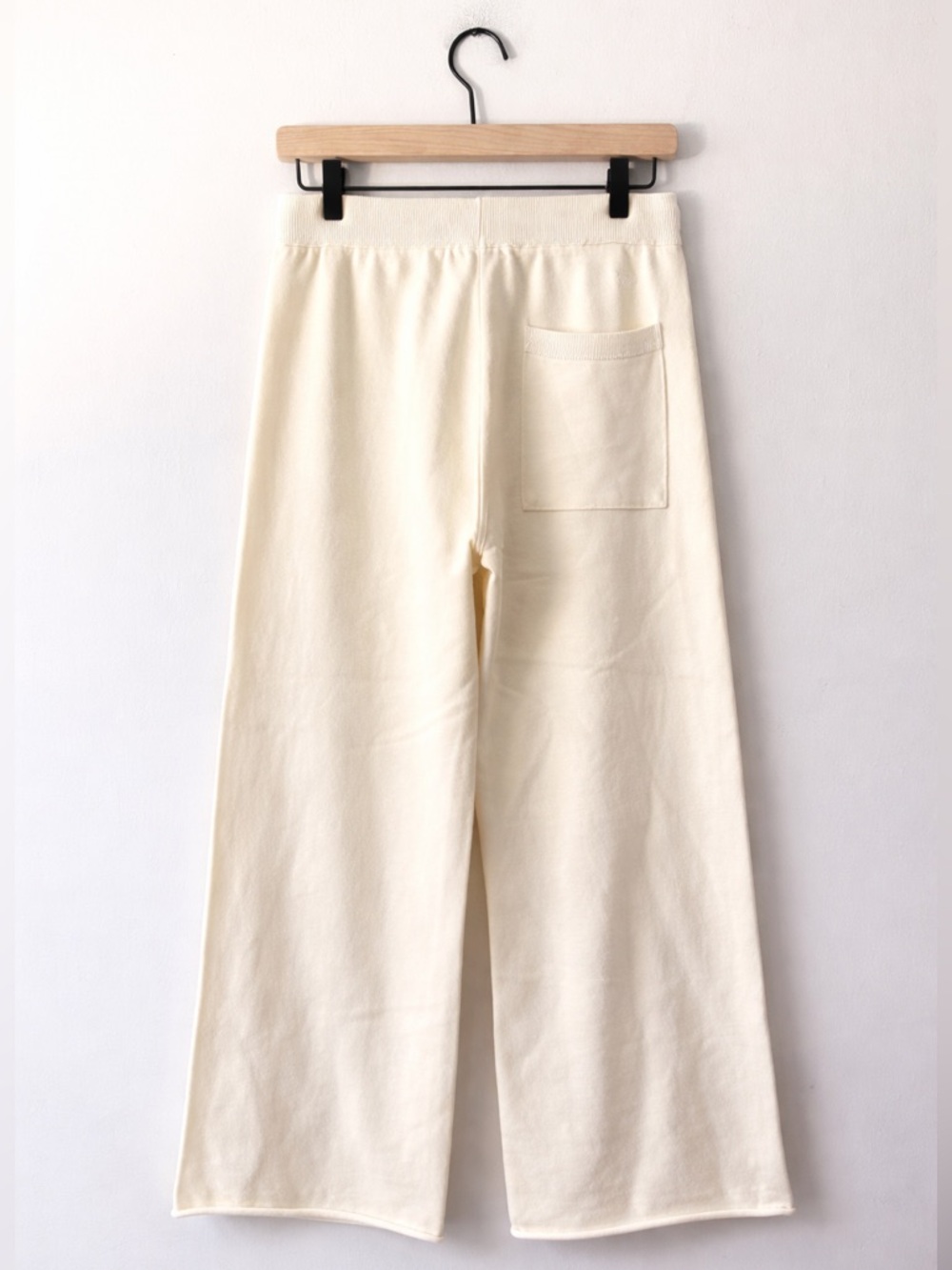 Kerri Rosenthal Barb Lounge Pant Cropped Oatmilk Cream Wide Leg NWT Size Small - Picture 3 of 7